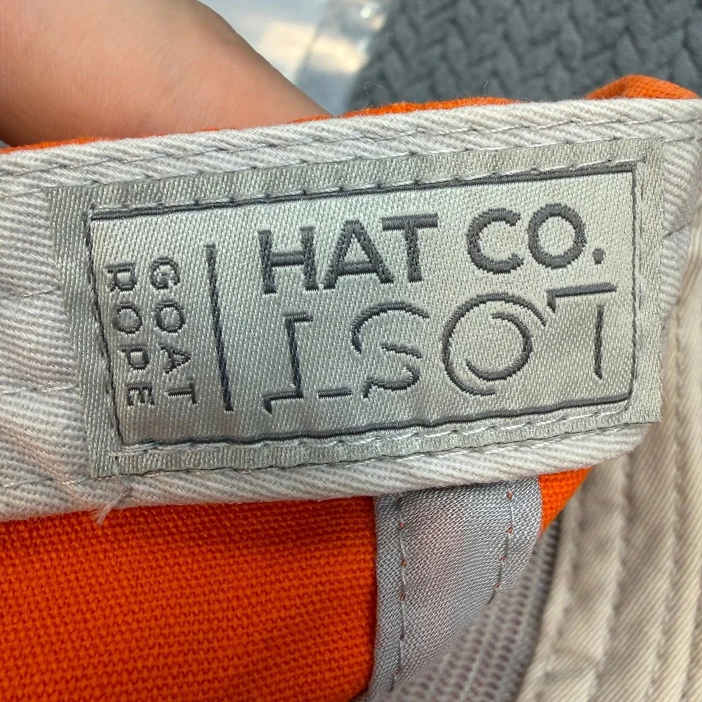 Lost Hat Co Goat Rope Swark Liquor Snapback Hat Orange Camo Patch Rope Cap